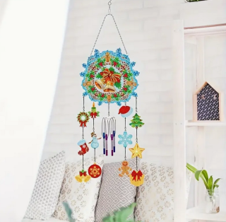 Diamond Painting Weihnachtskranz -Glockenspiel